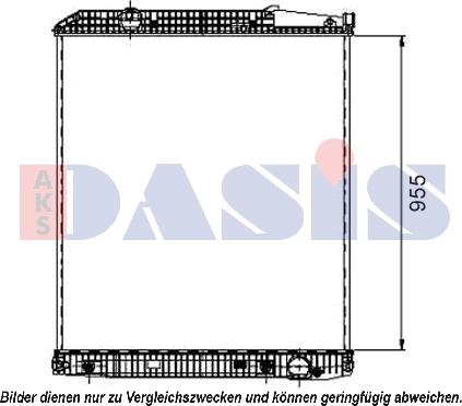 AKS Dasis 132100S - Radiator, engine cooling autospares.lv