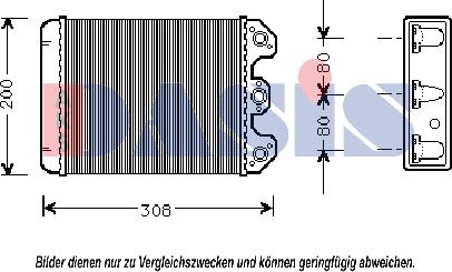 AKS Dasis 129010N - Heat Exchanger, interior heating autospares.lv