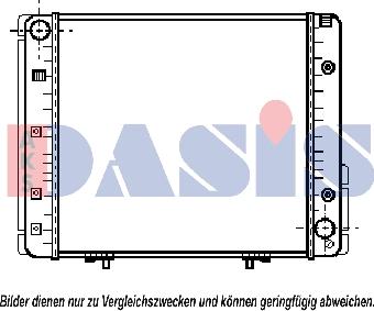 AKS Dasis 120450N - Radiator, engine cooling autospares.lv