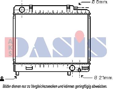 AKS Dasis 120050N - Radiator, engine cooling autospares.lv