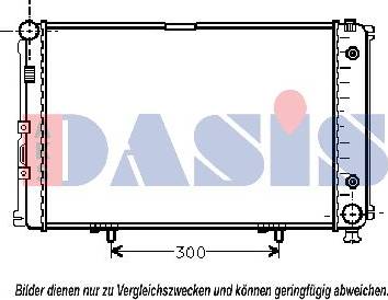 AKS Dasis 120053N - Radiator, engine cooling autospares.lv