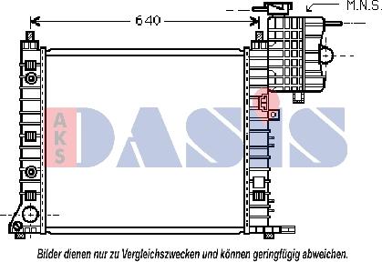 AKS Dasis 120083N - Radiator, engine cooling autospares.lv