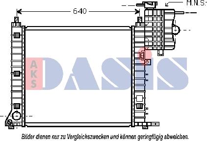 AKS Dasis 120082N - Radiator, engine cooling autospares.lv