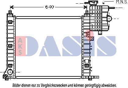 AKS Dasis 120070N - Radiator, engine cooling autospares.lv