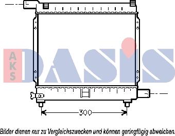 AKS Dasis 120390N - Radiator, engine cooling autospares.lv