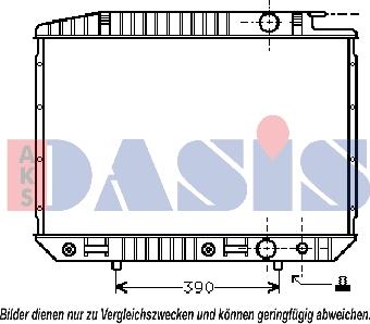 AKS Dasis 120380N - Radiator, engine cooling autospares.lv