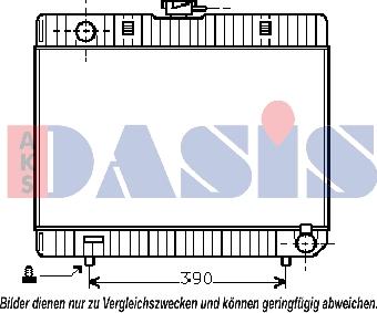 AKS Dasis 120270N - Radiator, engine cooling autospares.lv