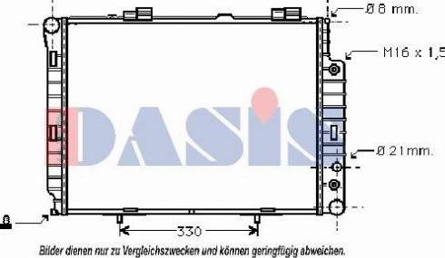 AKS Dasis 120700N - Radiator, engine cooling autospares.lv