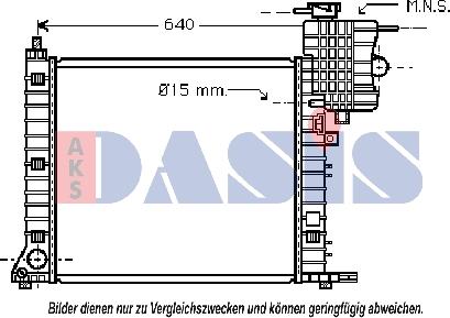 AKS Dasis 121950N - Radiator, engine cooling autospares.lv