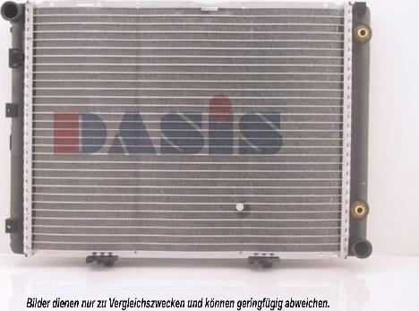 AKS Dasis 121580N - Radiator, engine cooling autospares.lv