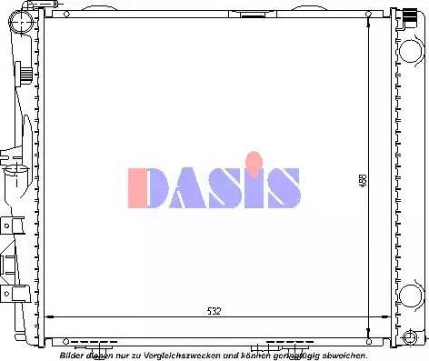 AKS Dasis 121651N - Radiator, engine cooling autospares.lv