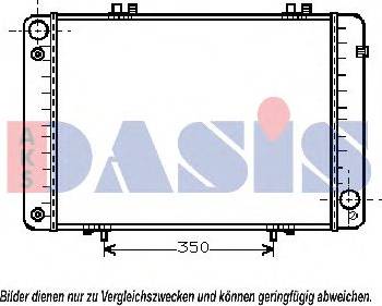 AKS Dasis 121620T - Radiator, engine cooling autospares.lv