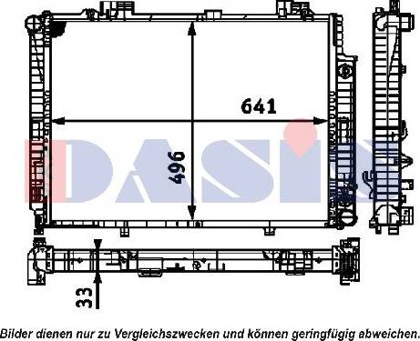 AKS Dasis 122570N - Radiator, engine cooling autospares.lv