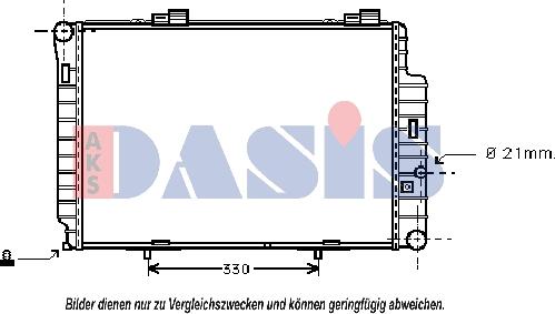 AKS Dasis 122040N - Radiator, engine cooling autospares.lv