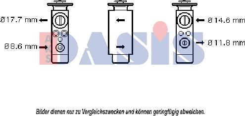 AKS Dasis 840560N - Expansion Valve, air conditioning autospares.lv