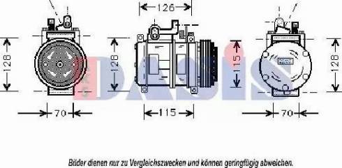 AKS Dasis 850448N - Compressor, air conditioning autospares.lv