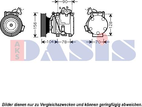 AKS Dasis 850447N - Compressor, air conditioning autospares.lv