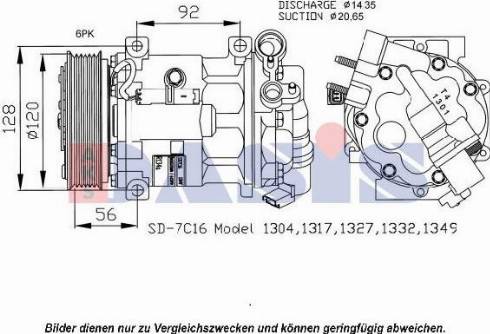 AKS Dasis 850477N - Compressor, air conditioning autospares.lv