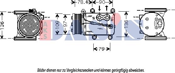 AKS Dasis 850566N - Compressor, air conditioning autospares.lv