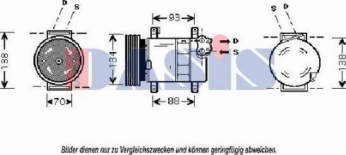 AKS Dasis 850574T - Compressor, air conditioning autospares.lv