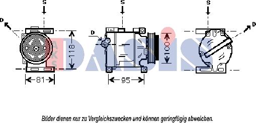 AKS Dasis 850573N - Compressor, air conditioning autospares.lv