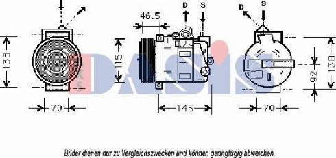 AKS Dasis 850687T - Compressor, air conditioning autospares.lv