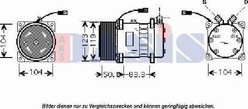 AKS Dasis 850624N - Compressor, air conditioning autospares.lv