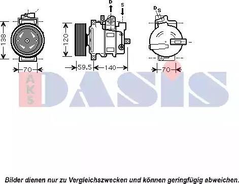 AKS Dasis 850068N - Compressor, air conditioning autospares.lv