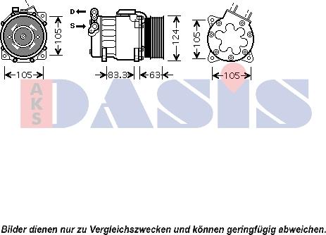 AKS Dasis 850103N - Compressor, air conditioning autospares.lv