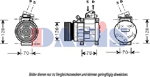 AKS Dasis 850868N - Compressor, air conditioning autospares.lv