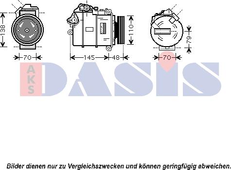 AKS Dasis 850358N - Compressor, air conditioning autospares.lv