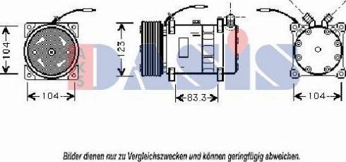 AKS Dasis 850305N - Compressor, air conditioning autospares.lv