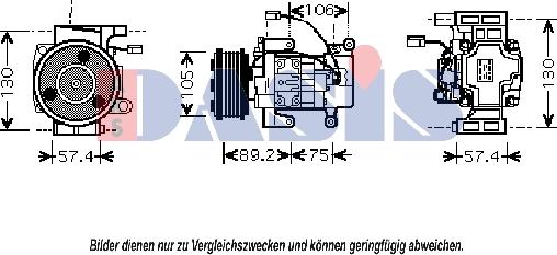 AKS Dasis 850386N - Compressor, air conditioning autospares.lv