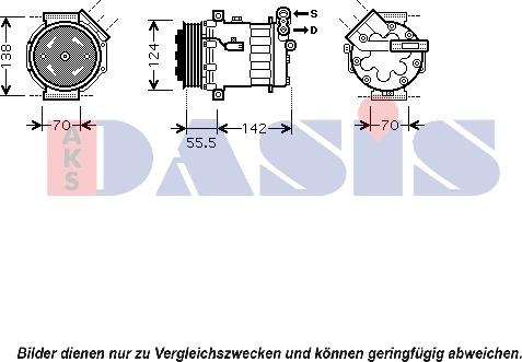 AKS Dasis 850387N - Compressor, air conditioning autospares.lv