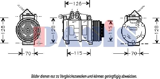 AKS Dasis 850332N - Compressor, air conditioning autospares.lv