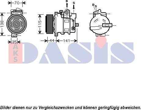 AKS Dasis 850379N - Compressor, air conditioning autospares.lv