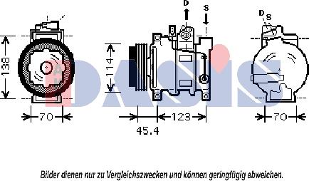 AKS Dasis 850219N - Compressor, air conditioning autospares.lv