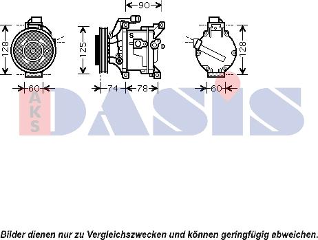 AKS Dasis 850744N - Compressor, air conditioning autospares.lv