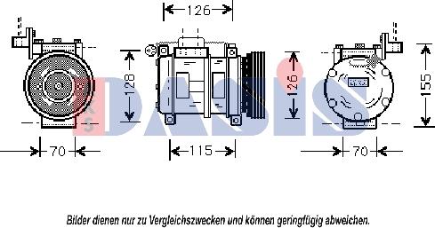 AKS Dasis 850741N - Compressor, air conditioning autospares.lv