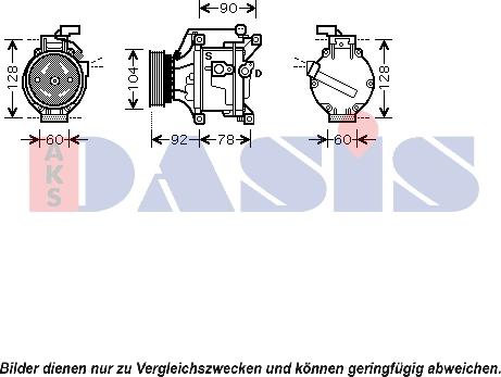 AKS Dasis 850748N - Compressor, air conditioning autospares.lv