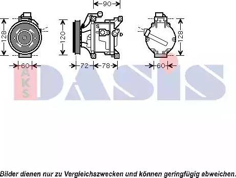 AKS Dasis 850743N - Compressor, air conditioning autospares.lv