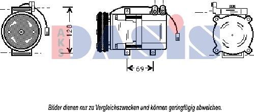 AKS Dasis 850764N - Compressor, air conditioning autospares.lv