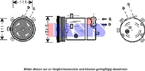 AKS Dasis 850704N - Compressor, air conditioning autospares.lv