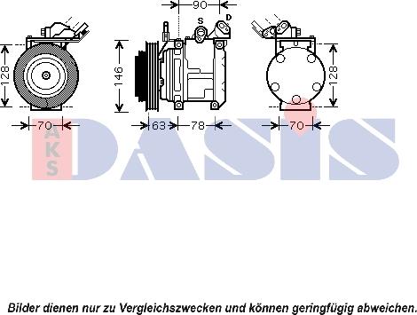 AKS Dasis 850715N - Compressor, air conditioning autospares.lv