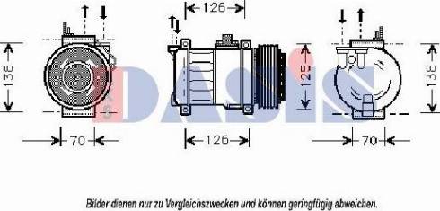 AKS Dasis 850732N - Compressor, air conditioning autospares.lv