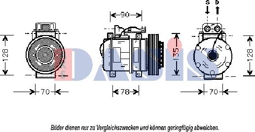 AKS Dasis 850729N - Compressor, air conditioning autospares.lv