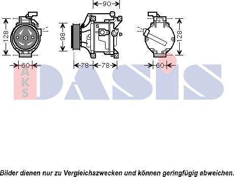 AKS Dasis 850728N - Compressor, air conditioning autospares.lv