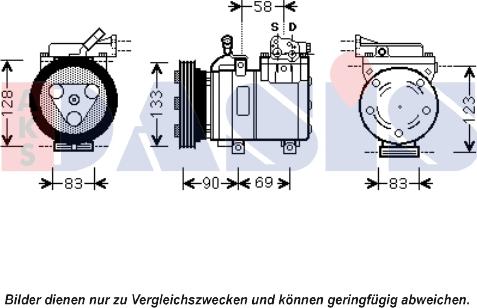 AKS Dasis 851946N - Compressor, air conditioning autospares.lv