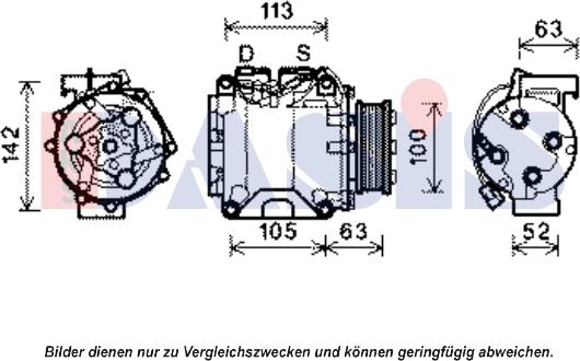 AKS Dasis 851940N - Compressor, air conditioning autospares.lv