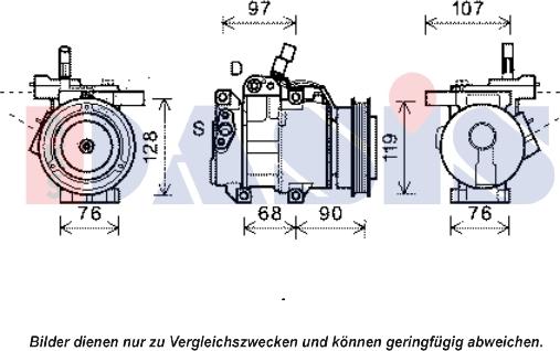 AKS Dasis 851958N - Compressor, air conditioning autospares.lv